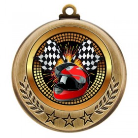 Gold Racing Medal 2.75" - MMI4770G-PGS028
