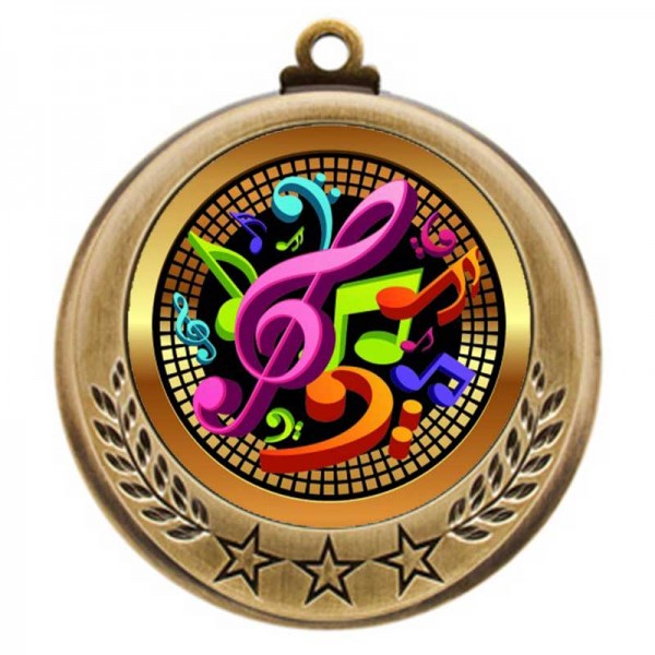 Médaille Musique Or 2.75" MMI4770G-PGS030
