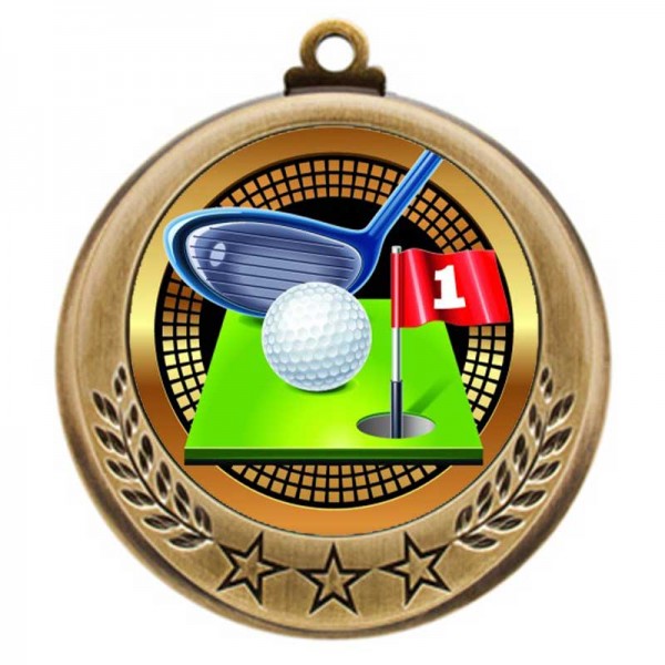 Médaille Golf Or 2.75" - MMI4770G-PGS038