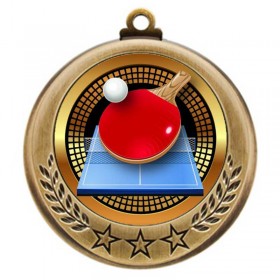 Gold Ping Pong Medal 2.75" - MMI4770G-PGS039
