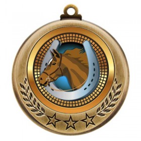 Gold Equestrian Medal 2.75" - MMI4770G-PGS043