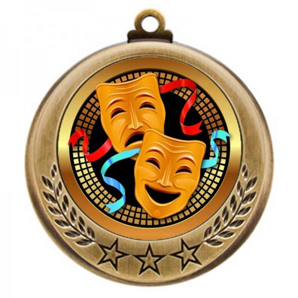 Gold Drama Medal 2.75" - MMI4770G-PGS046