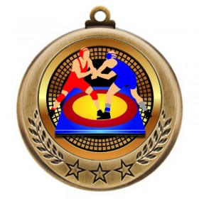 Gold Wrestling Medal 2.75" - MMI4770G-PGS056