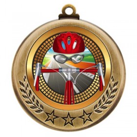 Gold Cycling Medal 2.75" - MMI4770G-PGS062