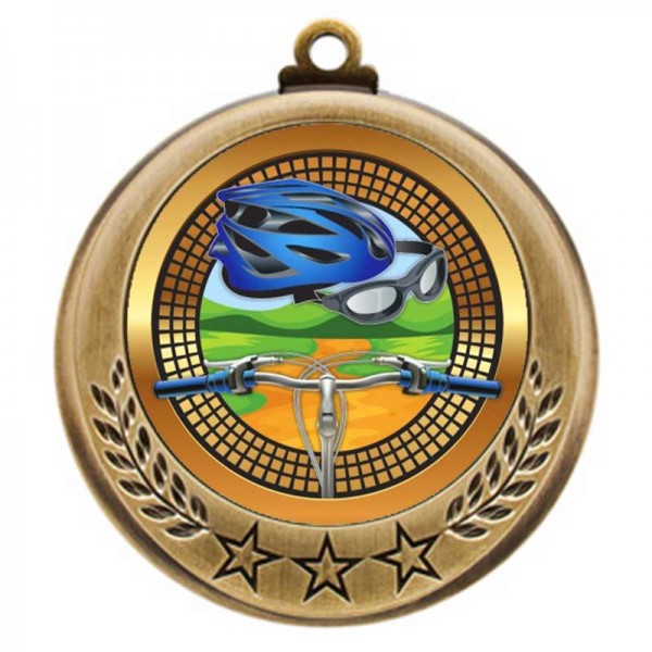 Médaille Vélo de Montagne Or 2.75" - MMI4770G-PGS063