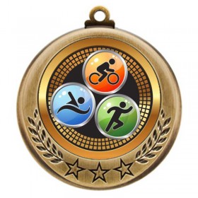 Gold Triathlon Medal 2.75" - MMI4770G-PGS070
