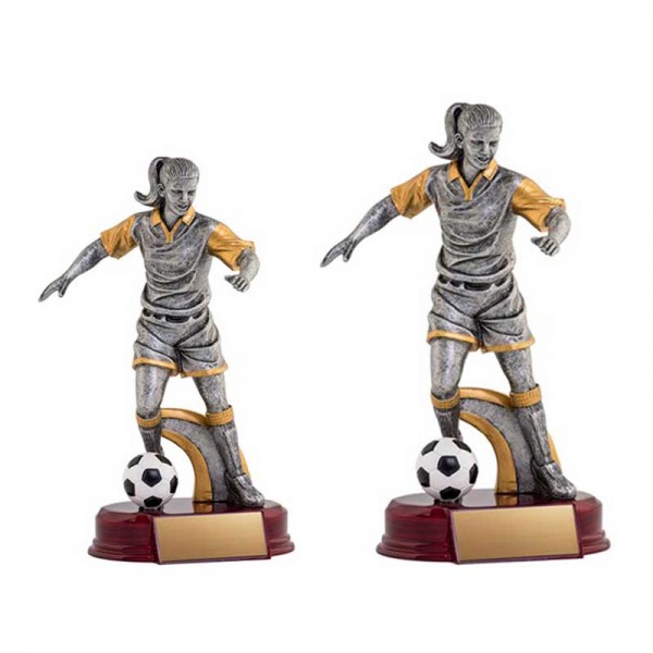Soccer Trophy Female 6.5" H - RA1723A sizes