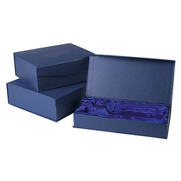 Blue Glass Trophy 8" H - GL1802B-BU case