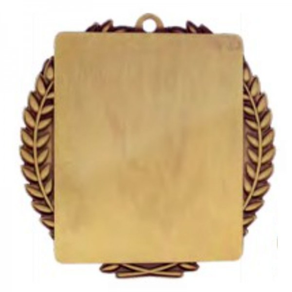 Gold Hockey Goaler Medal 3.5" - MML6055G back