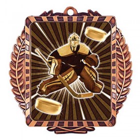 Bronze Hockey Goaler Medal 3.5" - MML6055Z