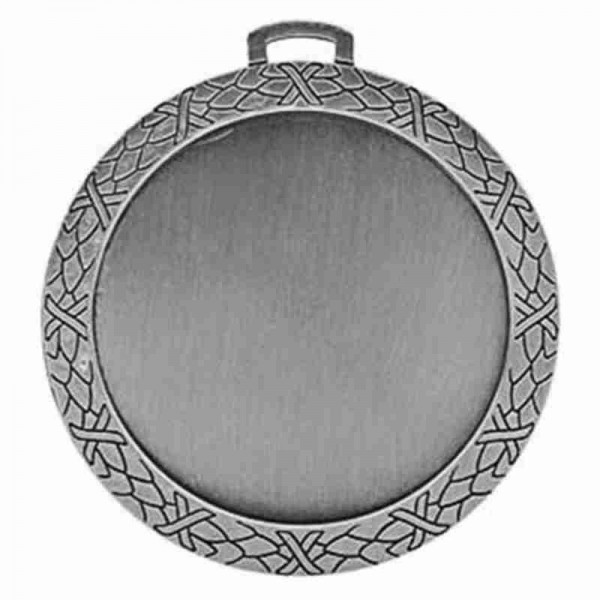 Silver Medal with Logo 2.5" - MMI2170S back