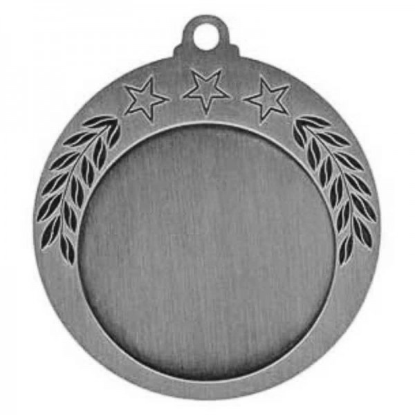 Silver Medal with Logo 2.75" - MMI4770S back