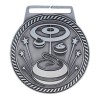 Silver Curling Medal 3" - MSJ847S