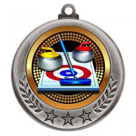 Médaille Curling Argent 2.75" - MMI4770S-PGS047