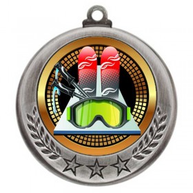 Silver Alpine Ski Medal 2.75" - MMI4770S-PGS082