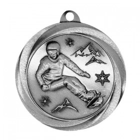 Silver Snowboard Medal 2" - MSL1081S