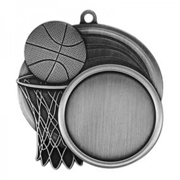 Médaille Basketball Argent 2.5" - MSI-2503S recto