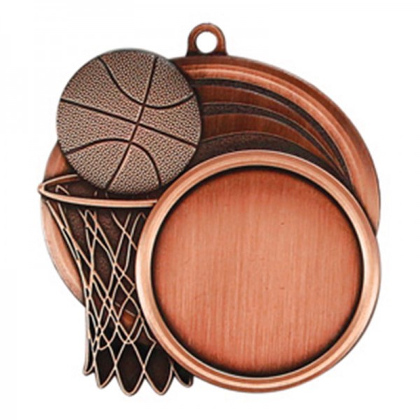 Médaille Basketball Bronze 2.5" - MSI-2503Z recto