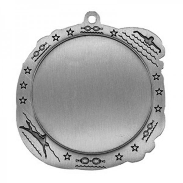 Silver Swimming Medal 2.5" - MSI-2514S back
