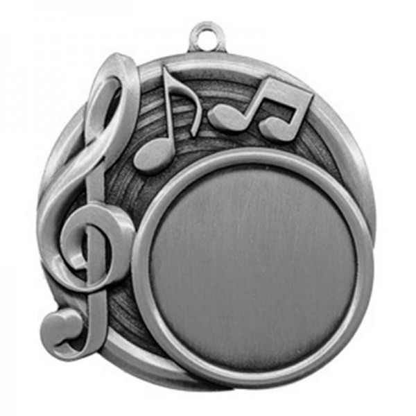Silver Music Medal 2.5" - MSI-2530S front