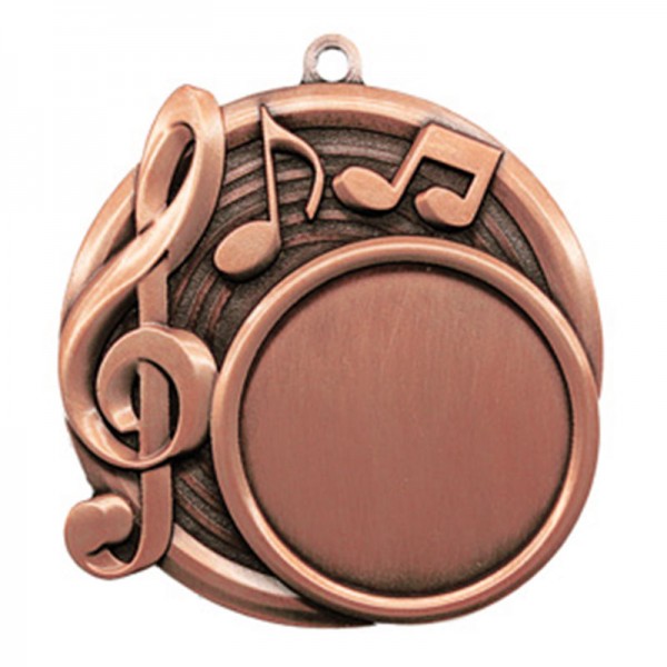 Bronze Music Medal 2.5" - MSI-2530Z front