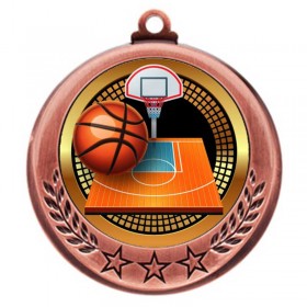 Bronze Basketball Medal 2.75" - MMI4770Z-PGS003