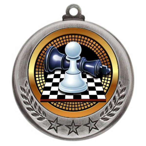 Médaille Échec Argent 2.75" - MMI4770S-PGS011