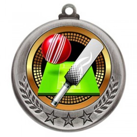 Silver Cricket Medal 2.75" - MMI4770S-PGS022