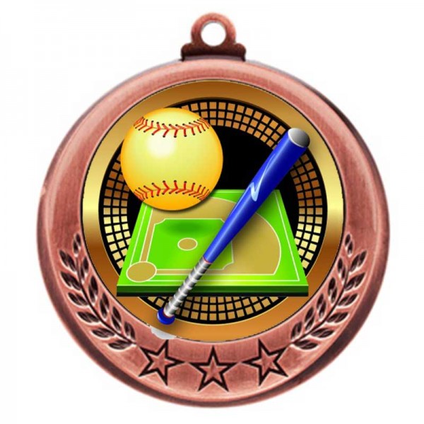 Médaille Softball Bronze 2.75" - MMI4770Z-PGS026
