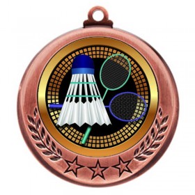 Médaille Badminton Bronze 2.75" - MMI4770Z-PGS027