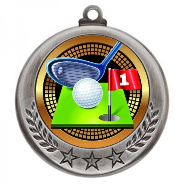 Médaille Golf Argent 2.75" - MMI4770S-PGS038