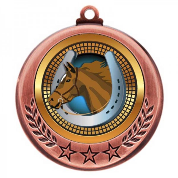 Bronze Equestrian Medal 2.75" - MMI4770Z-PGS043