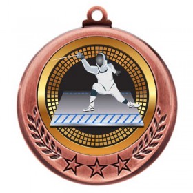 Bronze Fencing Medal 2.75" - MMI4770Z-PGS050