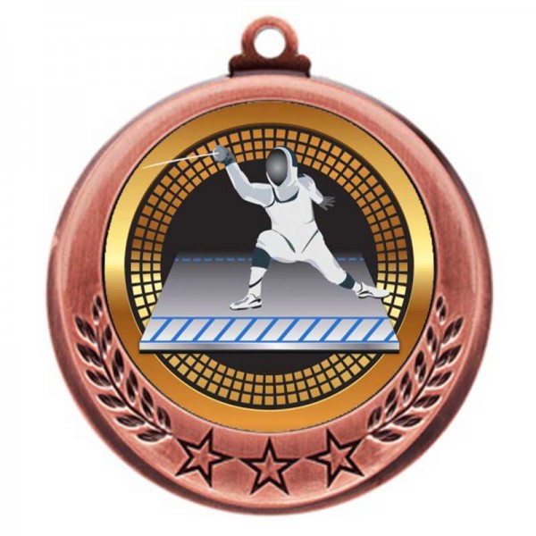 Médaille Escrime Bronze 2.75" - MMI4770Z-PGS050
