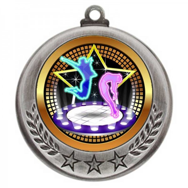 Silver Dance Medal 2.75" - MMI4770S-PGS054