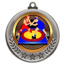 Silver Wrestling Medal 2.75" - MMI4770S-PGS056