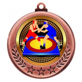 Médaille Lutte Bronze 2.75" - MMI4770Z-PGS056