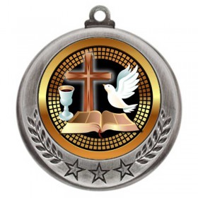 Silver Religion Medal 2.75" - MMI4770S-PGS058