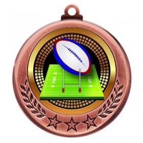 Bronze Rugby Medal 2.75" - MMI4770Z-PGS061