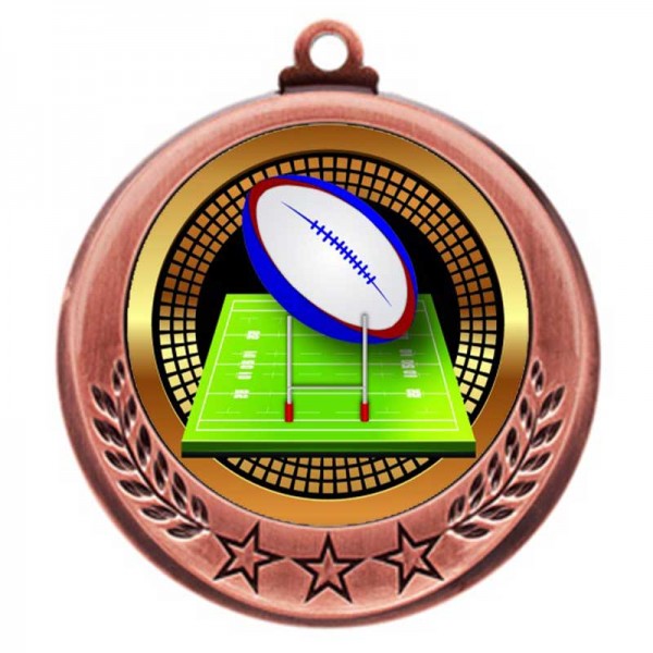 Médaille Rugby Bronze 2.75" - MMI4770Z-PGS061