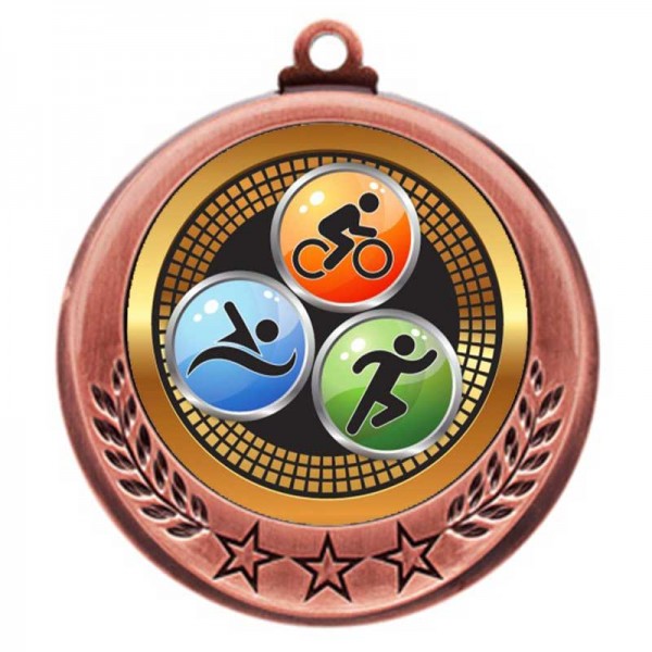 Médaille Triathlon Bronze 2.75" - MMI4770Z-PGS070