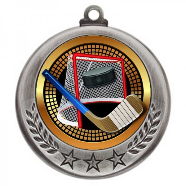 Silver Hockey Medal 2.75" - MMI4770S-PGS075