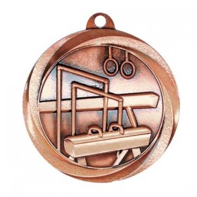 Bronze Gymnastics Medal 2" - MSL1025Z