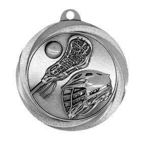 Silver Lacrosse Medal 2" - MSL1028S