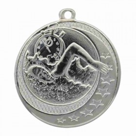 Silver Swimming Medal 2" - MSQ14S