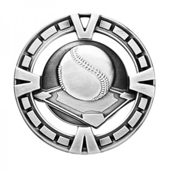Silver Baseball Medal 2.5" - MSP402S