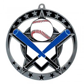 Silver Baseball Medal 2.75" - MSE632S