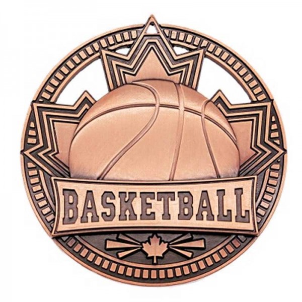 Bronze Basketball Medal 2.75" - MSN503Z