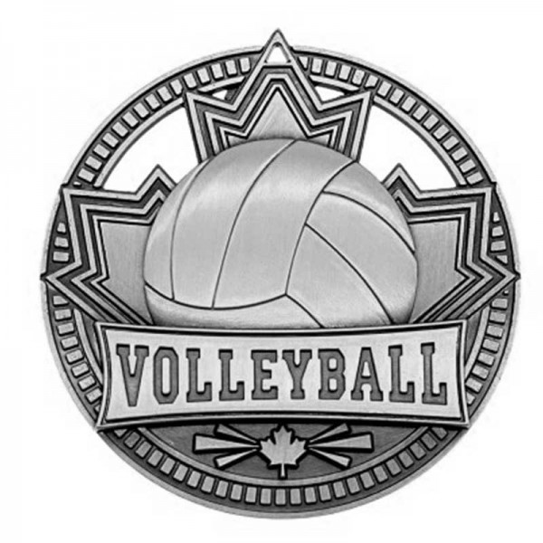 Silver Volleyball Medal 2.75" - MSN517S