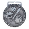 Médaille Baseball Argent 3" - MSJ802S